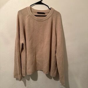 Jenni kayne 100% cashmere tan sweater knit
